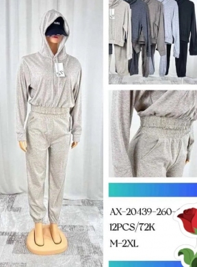 Komplet damskie na długi rękaw (M-2XL) NG5658