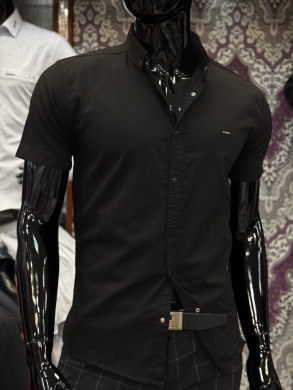 Koszule męskie na krótki rękaw REGULAR - Tureckie (2XL-6XL) DH14783