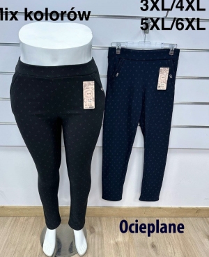 Spodnie materiałowe damskie ocieplane (2XL-6XL) DH3246