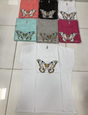 Bluzka damska na krótki rękaw - Turecka (2XL-4XL) DH17641