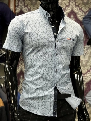 Koszule męskie na krótki rękaw - Tureckie (M-3XL) TP7294