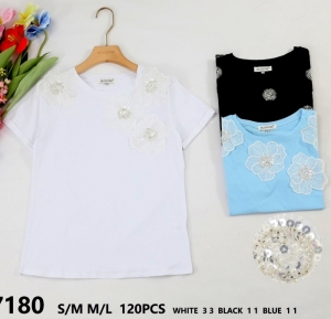 Bluzka damska na krótki rękaw (S/M-M/L) DH14836
