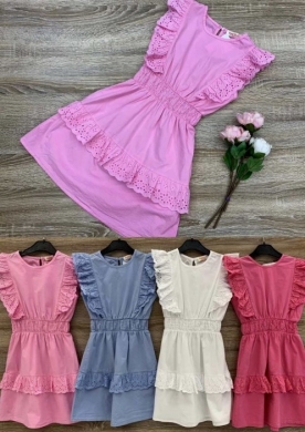 Sukienki dziewczęce krótki rękaw (4-14 lat) TP12358