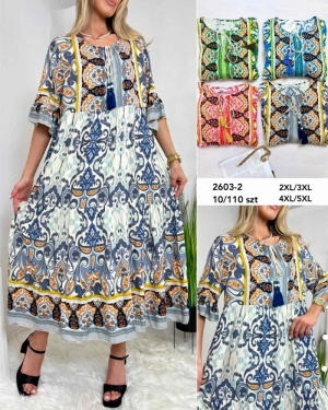 Sukienka damska na krótki rękaw (2XL-5XL) DH18105