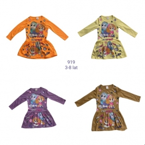 Sukienki dziewczęce na długi rękaw (3-8) TP2093