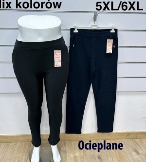 Spodnie materiałowe damskie ocieplane (2XL-6XL) DH3241