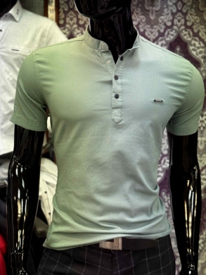 Koszule męskie na krótki rękaw SLIM - Tureckie (M-3XL) DH14752