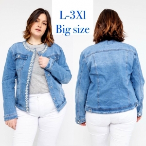 Kurtka damska jeansowa (L-3XL) TP4207
