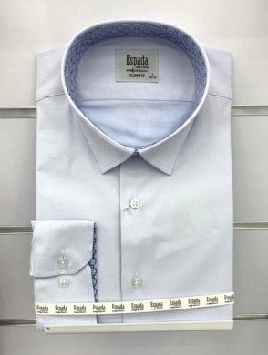 Koszule męskie na długi rękaw Slim Fit z elastanem - Tureckie (S/M-2XL/3XL) TPA2356