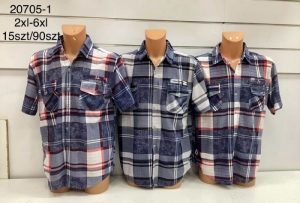 Koszule męskie na krótki rękaw (2XL-6XL) DH11942