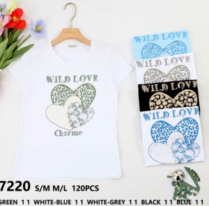 Bluzka damska na krótki rękaw (S/M-M/L) DH14839