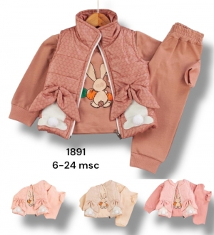Komplet dziewczęcy 3 częściowy (6-24msc) NG620