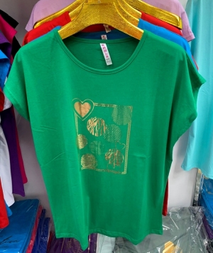 Bluzka damska na krótki rękaw - Turecka (2XL-4XL) TP10421