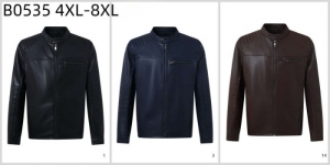 Kurtki skórzane męskie jesienne (4XL-8XL) NG2583