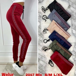 Spodnie welurowe damskie (S-XL) TP21609