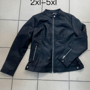 Kurtka damska skórzana jesienna (2XL-5XL) DH3940