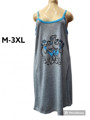 Koszula nocna damska bez rękawów (M-3XL) TP8343