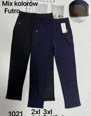 Spodnie materiałowe damskie ocieplane (2XL-6XL) DH3284