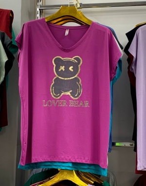 Bluzka damska na krótki rękaw - Turecka (5XL-7XL) TP10422
