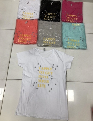Bluzka damska na krótki rękaw - Turecka (M-XL) DH17586