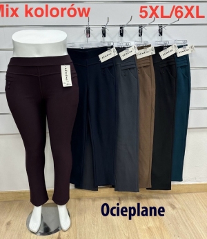 Spodnie materiałowe damskie ocieplane (2XL-6XL) DH3265