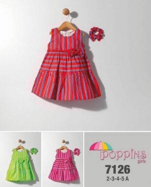 Sukienki dziewczęce bez rękaw- Tureckie (2-5 lat) TP11546