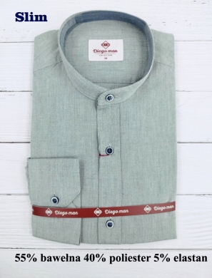 Koszule męskie na długi rękaw SLIM - Tureckie (M-2XL) TP12071