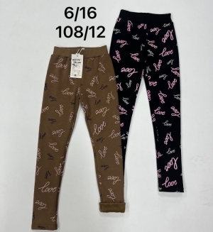 Legginsy dziewczęce ocieplane (6-16) NG4050