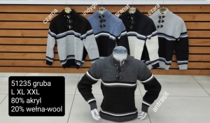 Swetry męskie - Tureckie (XL-3XL) DN17742