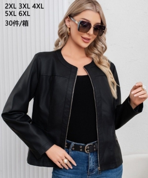 Kurtka damska skórzana jesienna (2XL-6XL) NG2815