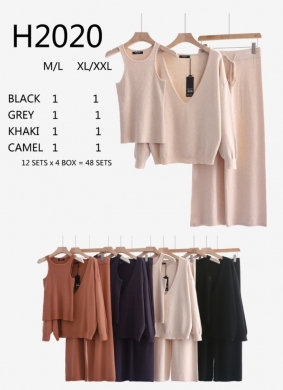 Komplet damskie na długi rękaw (M-2XL) NG3392