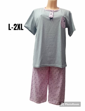 Piżama damska na krótki rękaw (L-2XL) TP4804