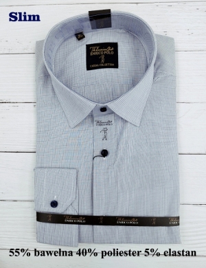 Koszule męskie na długi rękaw SLIM - Tureckie (M-2XL) TP12064