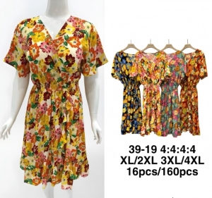 Sukienka damska na krótki rękaw (XL-4XL) DH17721