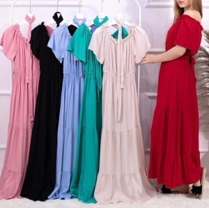 Sukienki damskie krótki rękaw (XL-2XL,3XL-4XL) TP15942