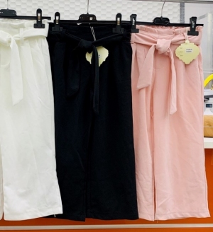 Spodnie materiałowe dziewczęce czarny (4-14) TP2652