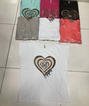 Bluzka damska na krótki rękaw - Turecka (2XL-4XL) DH17664
