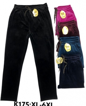 Spodnie welurowe damskie (XL-6XL) TP7215