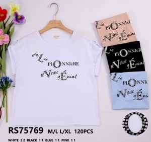Bluzka damska na krótki rękaw (M/L-L/XL) DH14864