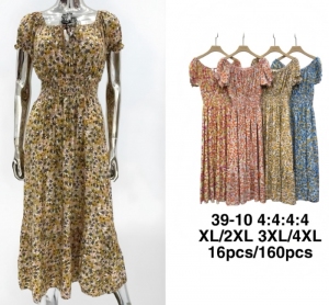 Sukienka damska na krótki rękaw (XL-4XL) DH17734
