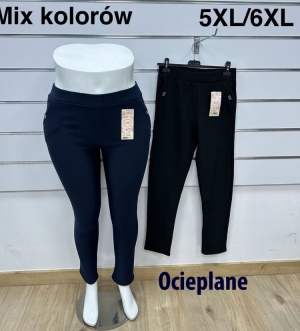 Spodnie materiałowe damskie ocieplane (2XL-6XL) DH3255