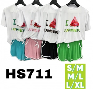 Komplet damski na krótki rękaw (S-XL) DH15552