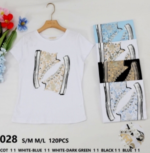 Bluzka damska na krótki rękaw (S/M-M/L) DH14846