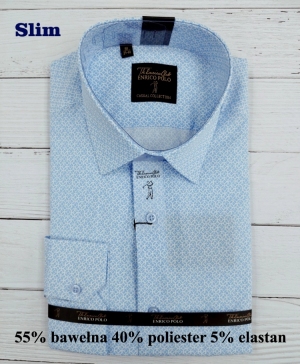 Koszule męskie na długi rękaw SLIM - Tureckie (M-2XL) TP12066