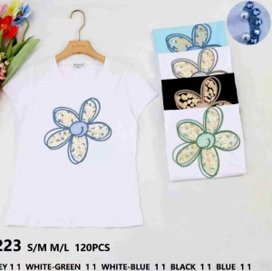 Bluzka damska na krótki rękaw (S/M-M/L) DH14841