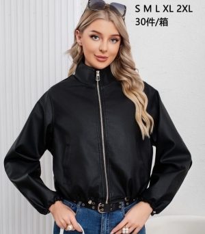 Kurtka damska skórzana jesienna (S-2XL) NG2809