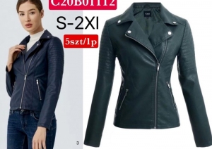 Kurtka damska skórzana jesienna (S-2XL) NG2516