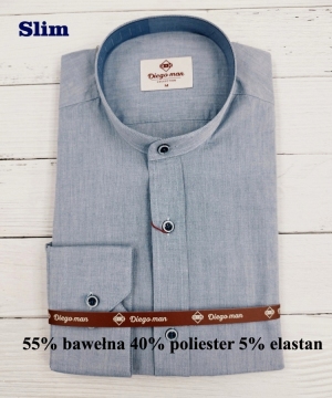 Koszule męskie na długi rękaw SLIM - Tureckie (M-2XL) TP12069
