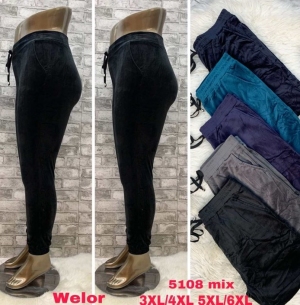 Spodnie welurowe damskie (3XL-6XL) TP21606