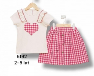 Komplet dziewczęce na krótki rękaw (2-5lat) NG672